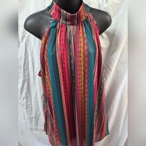 Vibrant Multicolor Halter Blouse